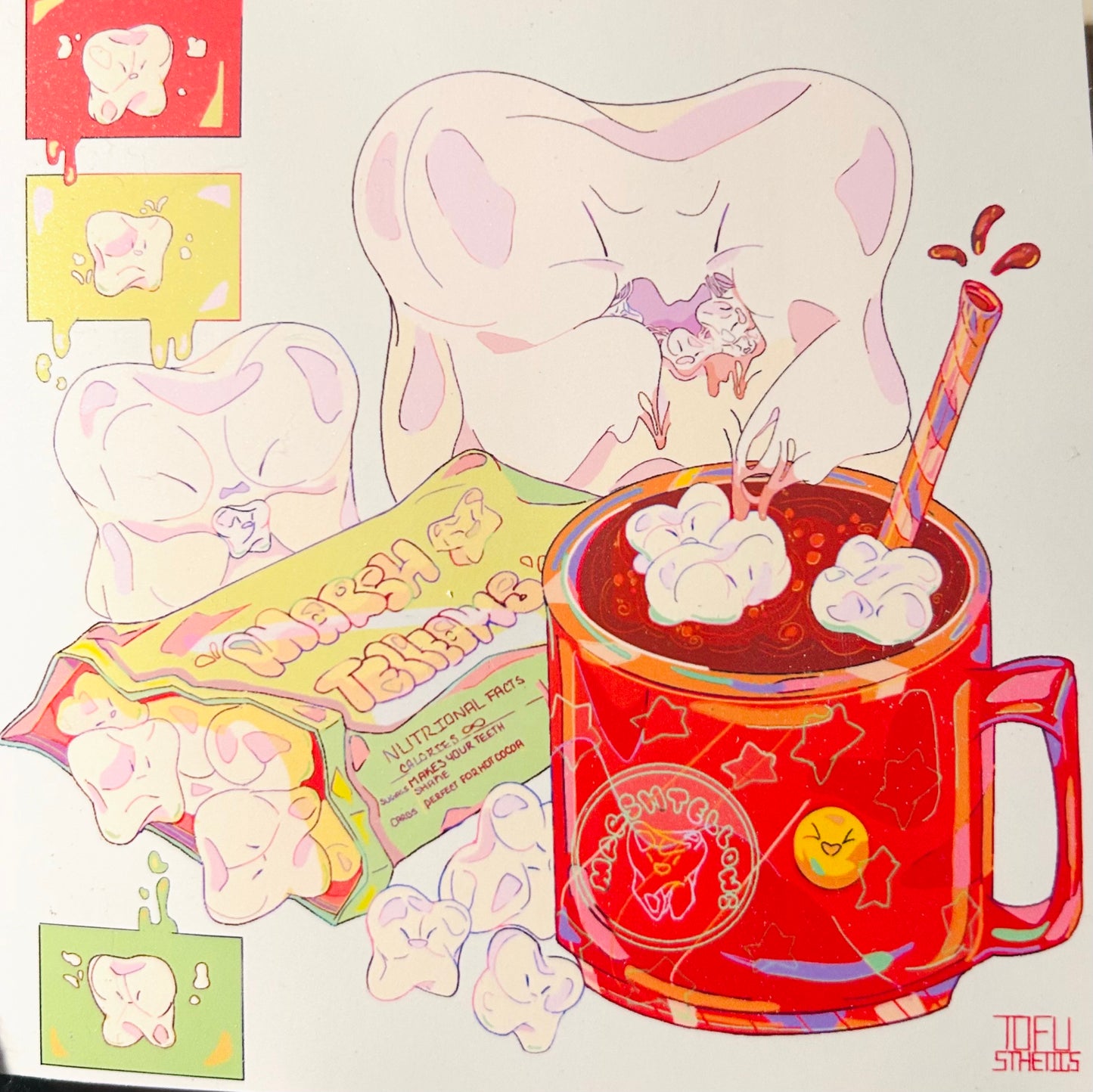 Marshmallow Teeth Print