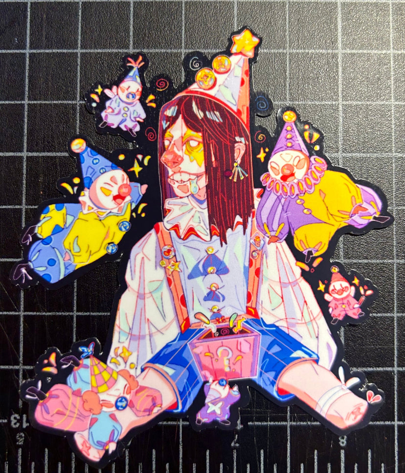 Clown Delerium Sticker